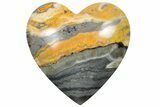 Polished Bumblebee Jasper Heart - Indonesia #210533-1